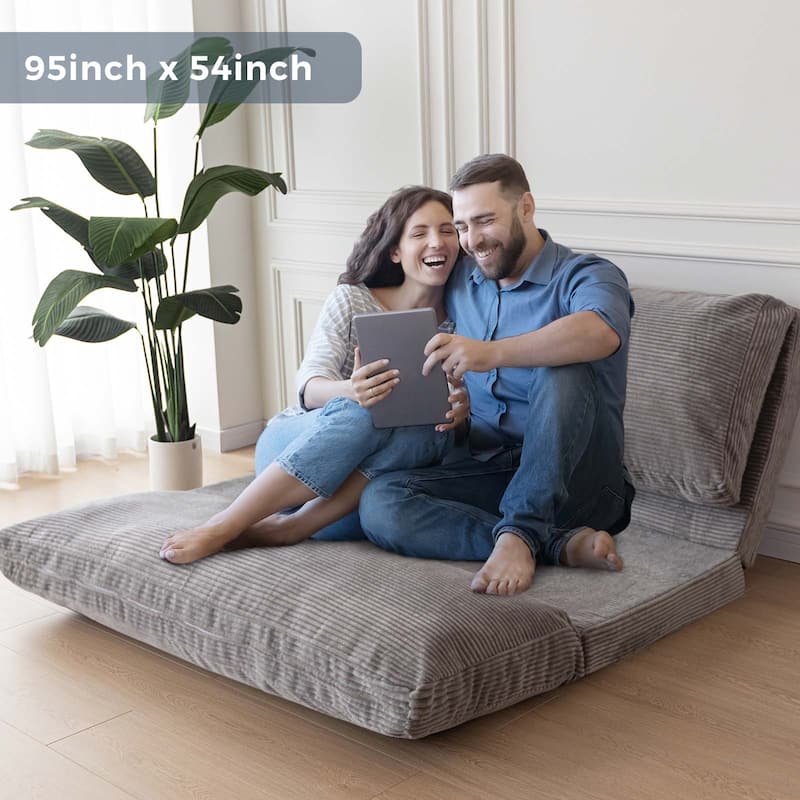 Corduroy Bean Bag Folding Sofa Bed