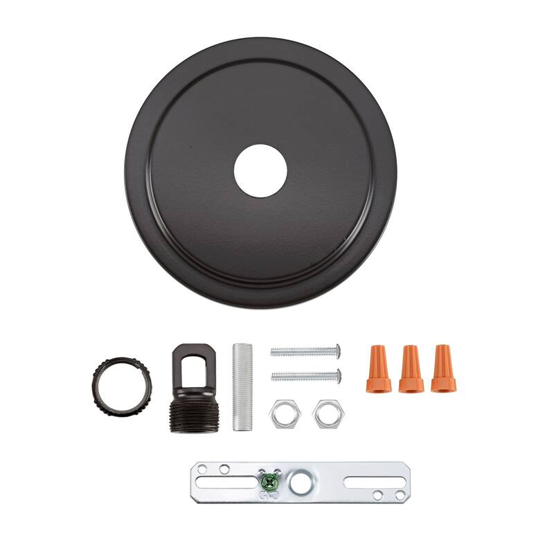Aspen Creative Transitional Chandelier&Light Fixture Canopy Kit w/Collar Loop,Oil Rubbed Bronze,5-1/2"Diameter,1"Center Hole