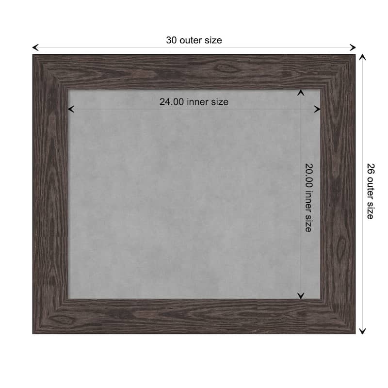 Amanti Art Bridge Black Framed Magnetic Board - Board Size 24x20