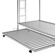 preview thumbnail 12 of 43, Twin over Twin Size Metal Bunk Bed with Trundle, Ladder and Fence for Bedroom
