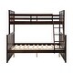 preview thumbnail 33 of 56, Twin Over Full Wood Bunk Bed with Storage Drawers and Ladder