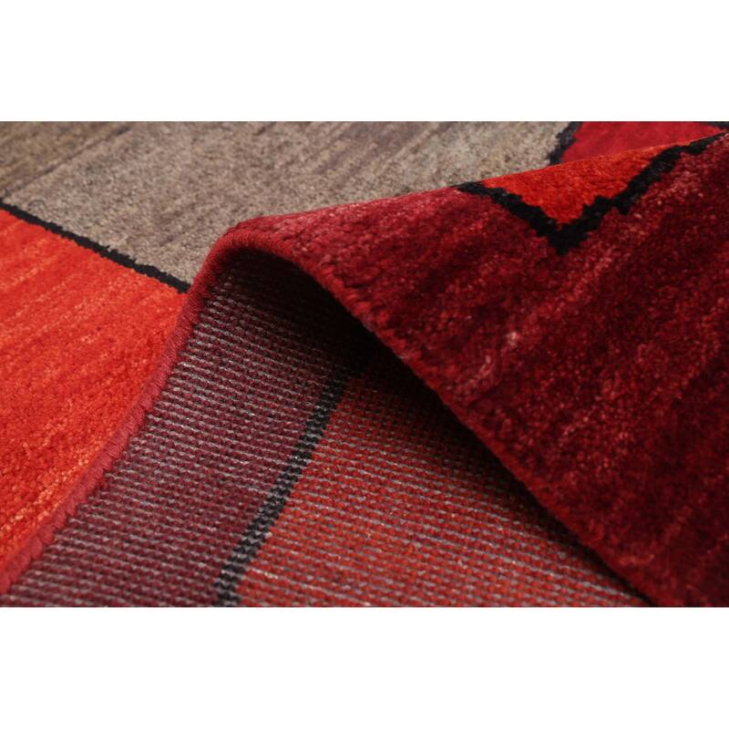 ECARPETGALLERY Hand-knotted Peshawar Ziegler Red Wool Rug - 5'1 x 6'10