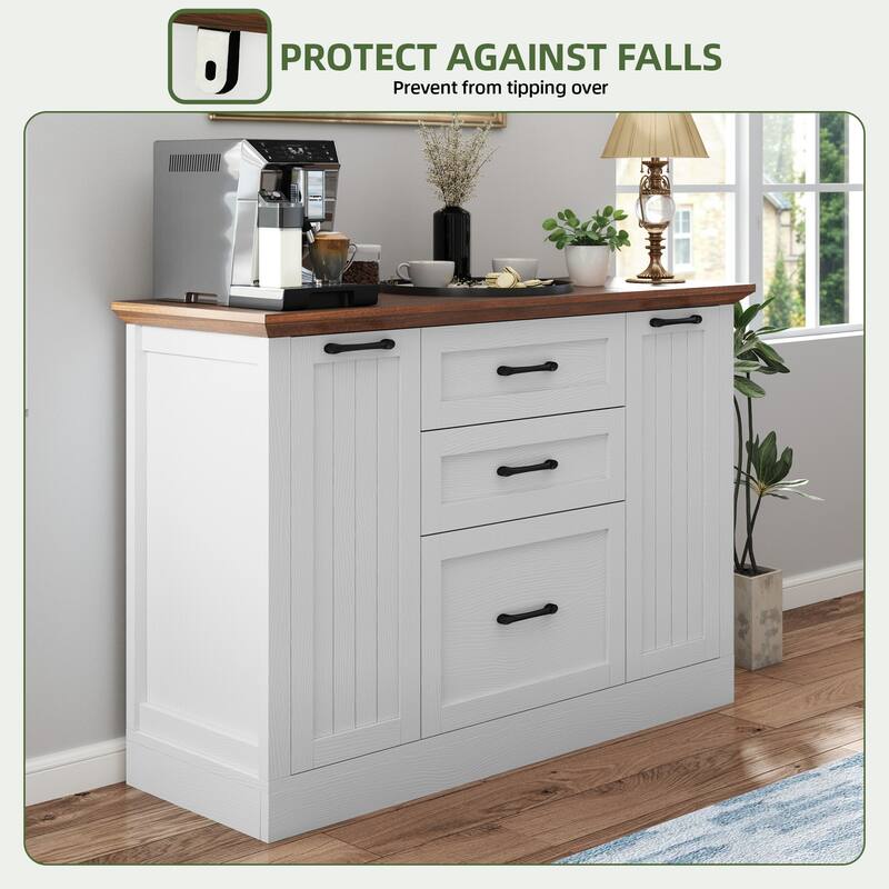 Moasis 47" Modern Buffet Sideboard Cabinet with Storage for Dining Room - N/A