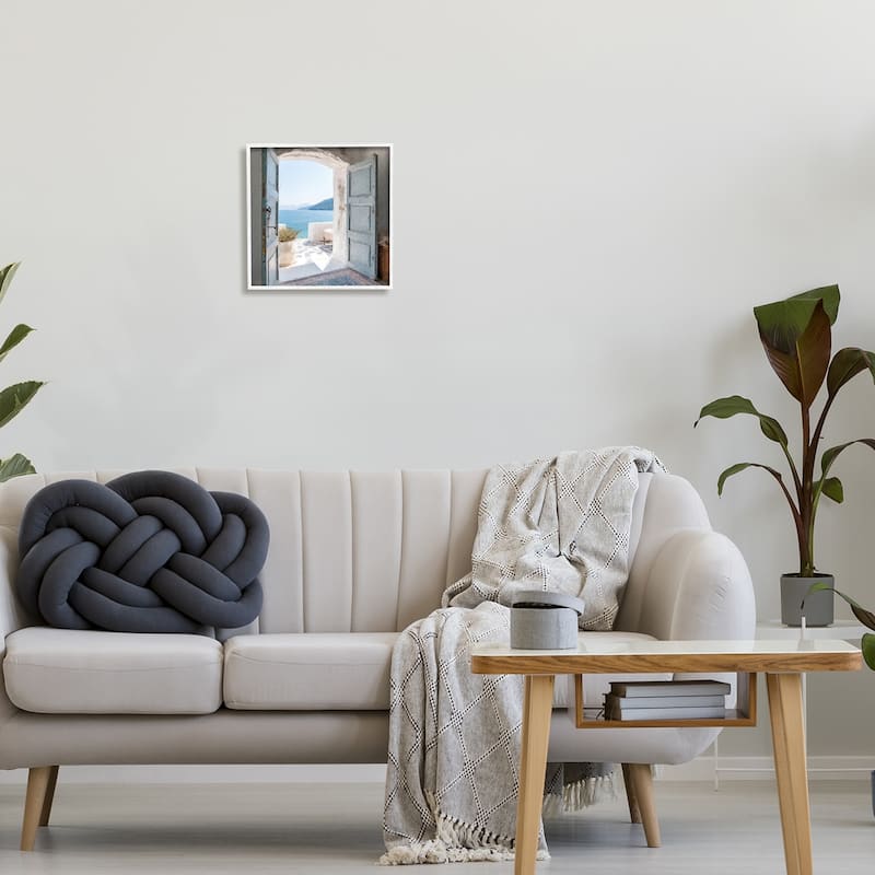 Stupell Coastal Greek Villa Framed Giclee Art Design by LSR Design Studio