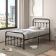 preview thumbnail 2 of 20, VECELO Modern Metal Platform Kids Bed Frame,Twin Size Bed Set of 2