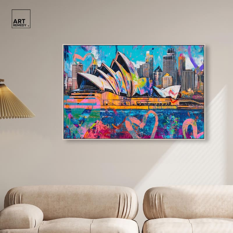 Sydney Opera Graffiti Canvas by Art Remedy