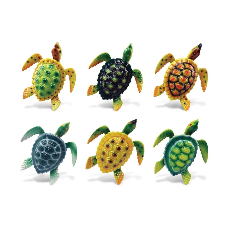 CoTa Global Reef Sea Turtle Refrigerator Bobble Magnets Set of 6