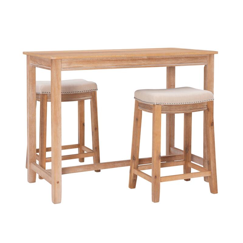 Bridgeport Wooden 3-Piece Counter Height Dining Set