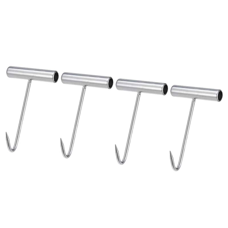 T-Handle Meat Boning Hook, Stainless Steel T Hook for Kitchen - Silver Tone