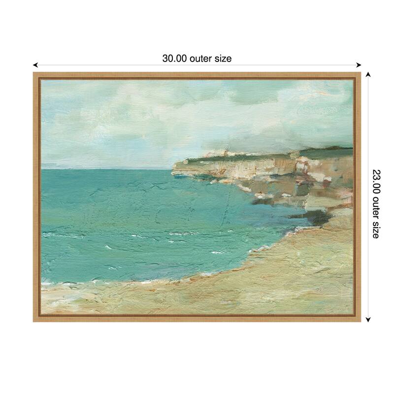 Amanti Art Sun Drenched Cliffs I by Ethan Harper Framed Canvas Wall Art Print - Sylvie Maple