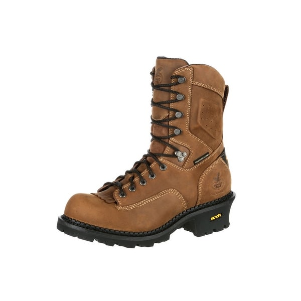 Shop Georgia Boot Work Mens Comfort Core Logger Waterproof Brown