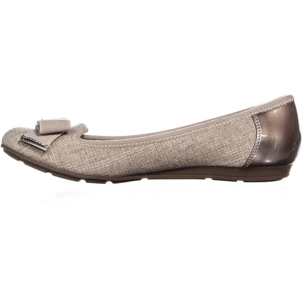 anne klein silver flats