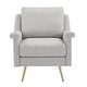 preview thumbnail 5 of 9, Cade Grey Fabric Accent Chair with Gold Metal Legs by iNSPIRE Q Modern