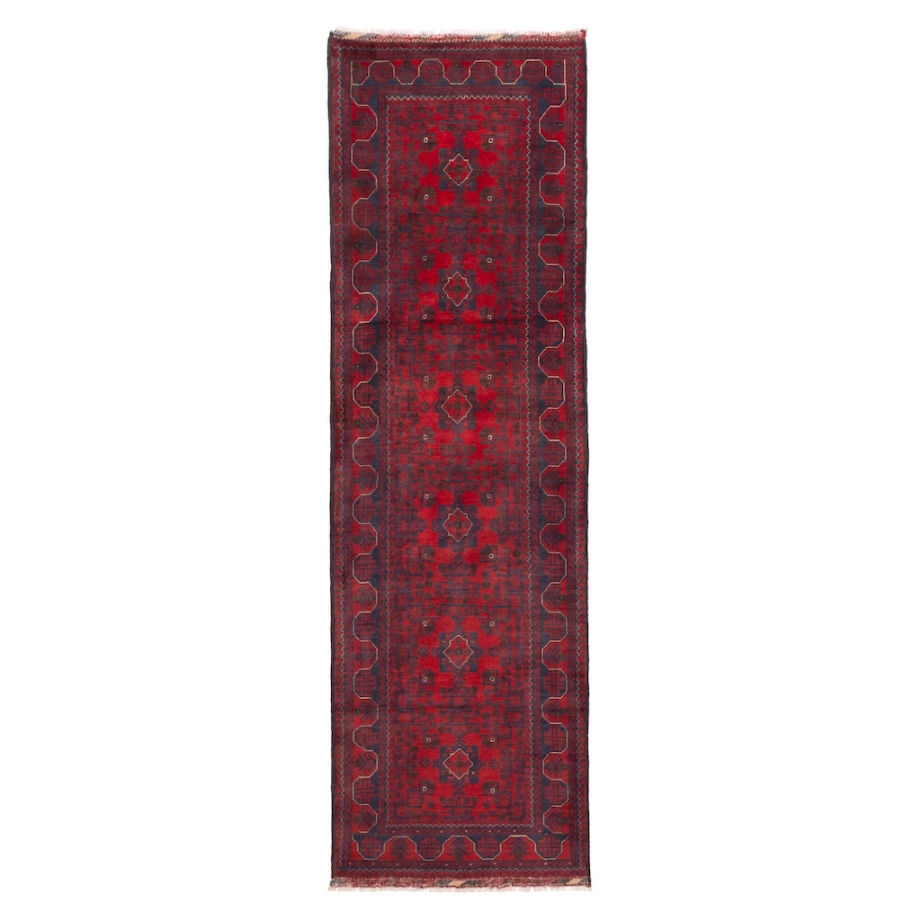 ECARPETGALLERY Hand-knotted Finest Khal Mohammadi Red Wool Rug - 2'9 x 9'6