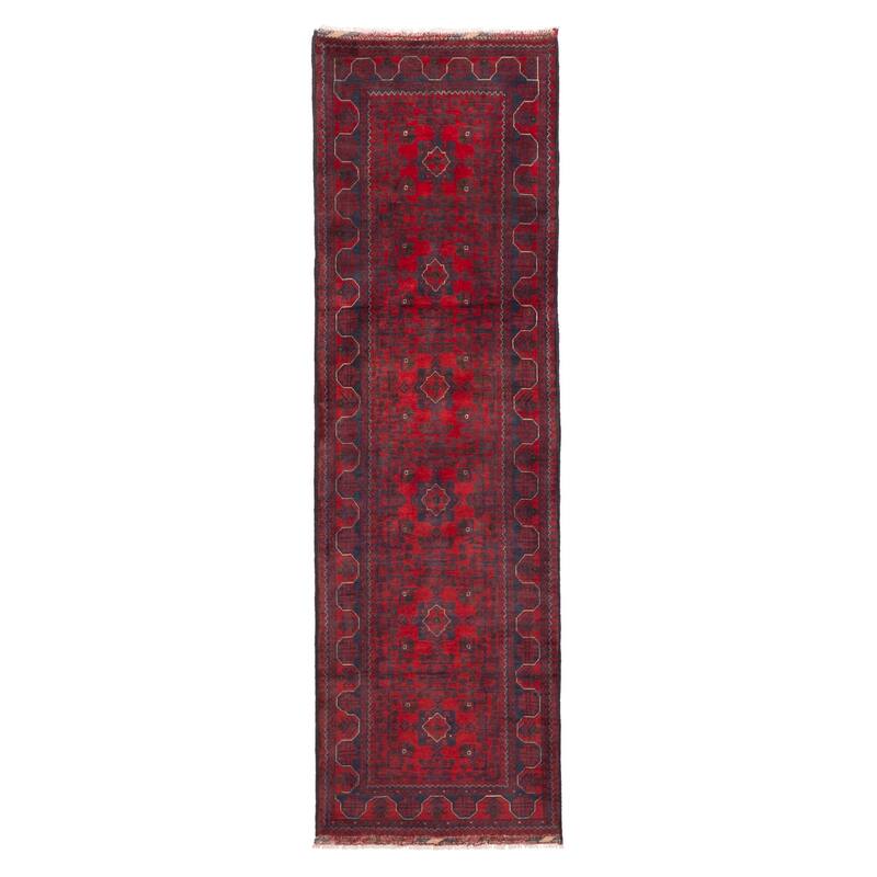 ECARPETGALLERY Hand-knotted Finest Khal Mohammadi Red Wool Rug - 2'9 x 9'6