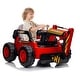 preview thumbnail 1 of 19, Ride On Excavator for Kids, 4WD Electric Excavator Toy Red
