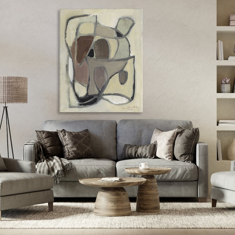 Stupell Rustic Curved Shapes Abstract Canvas Wall Art Design By Lanie Loreth