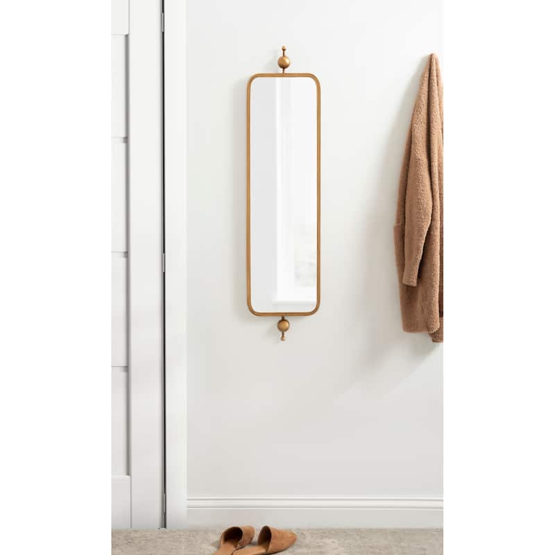 Kate and Laurel Kasota Slim Rectangle Mirror Metal