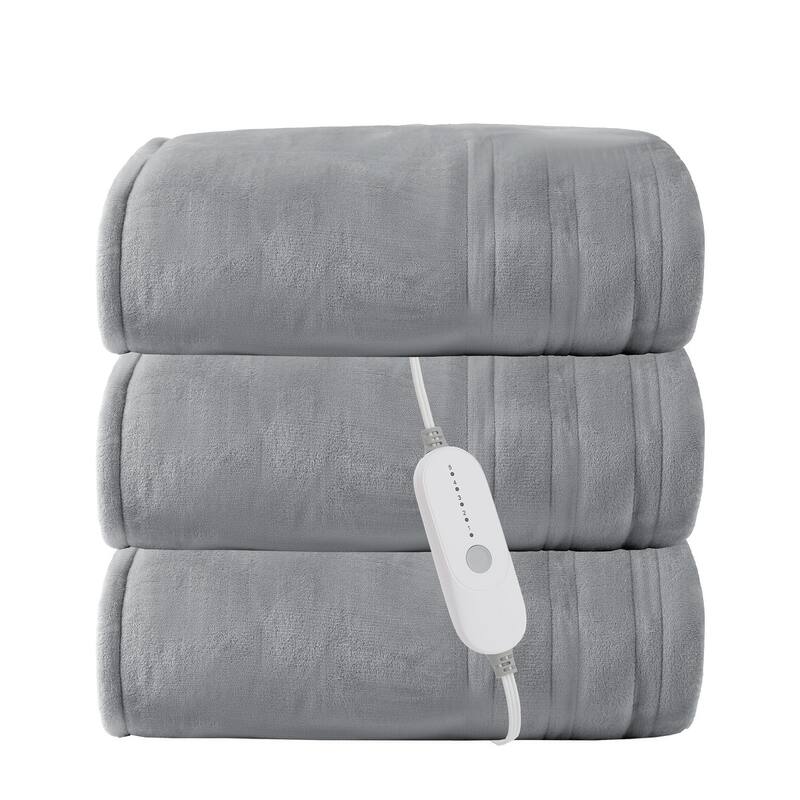 Flannel Electric Heated Blanket With Controller