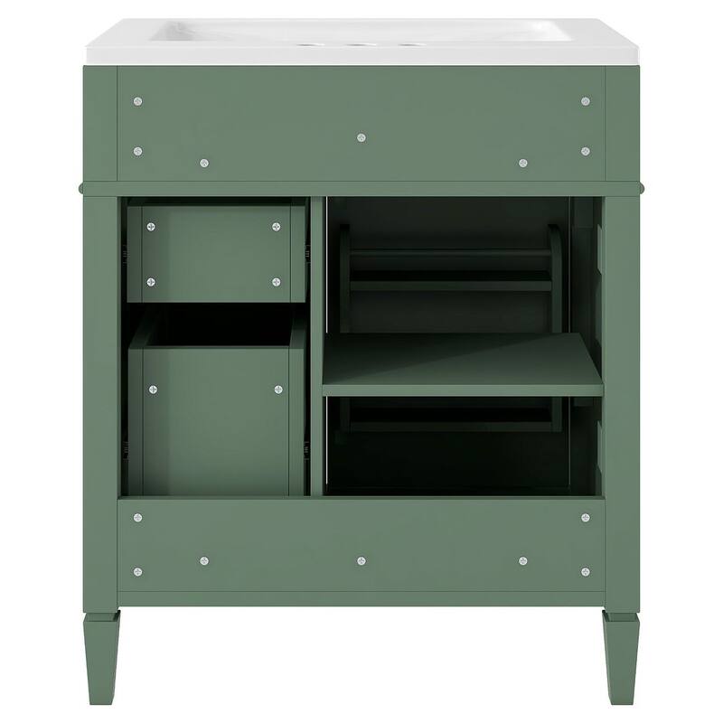 30'' Bathroom Vanity with Top Sink Set, Sink Bathroom Vanity
