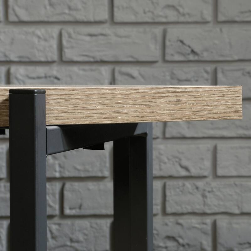 Wood Console with Thick Top Shelves, Brown - 43.70" L x 17.56" W x 23.86" H