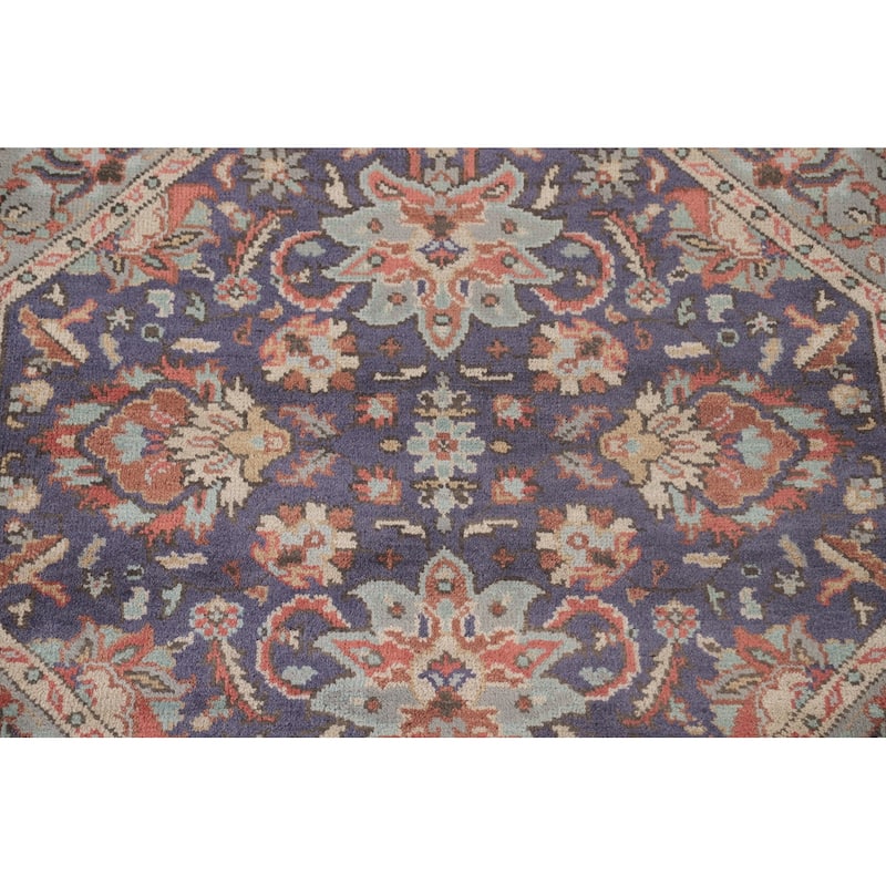 Blue Heriz Serapi Oriental Octagon Area Rug Wool Carpet - 6'0"x 5'11"
