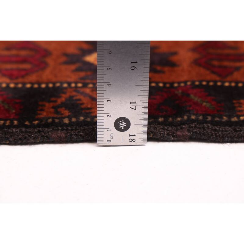 ECARPETGALLERY Hand-knotted Teimani Brown, Burnt Orange Wool Rug - 3'11 x 7'8