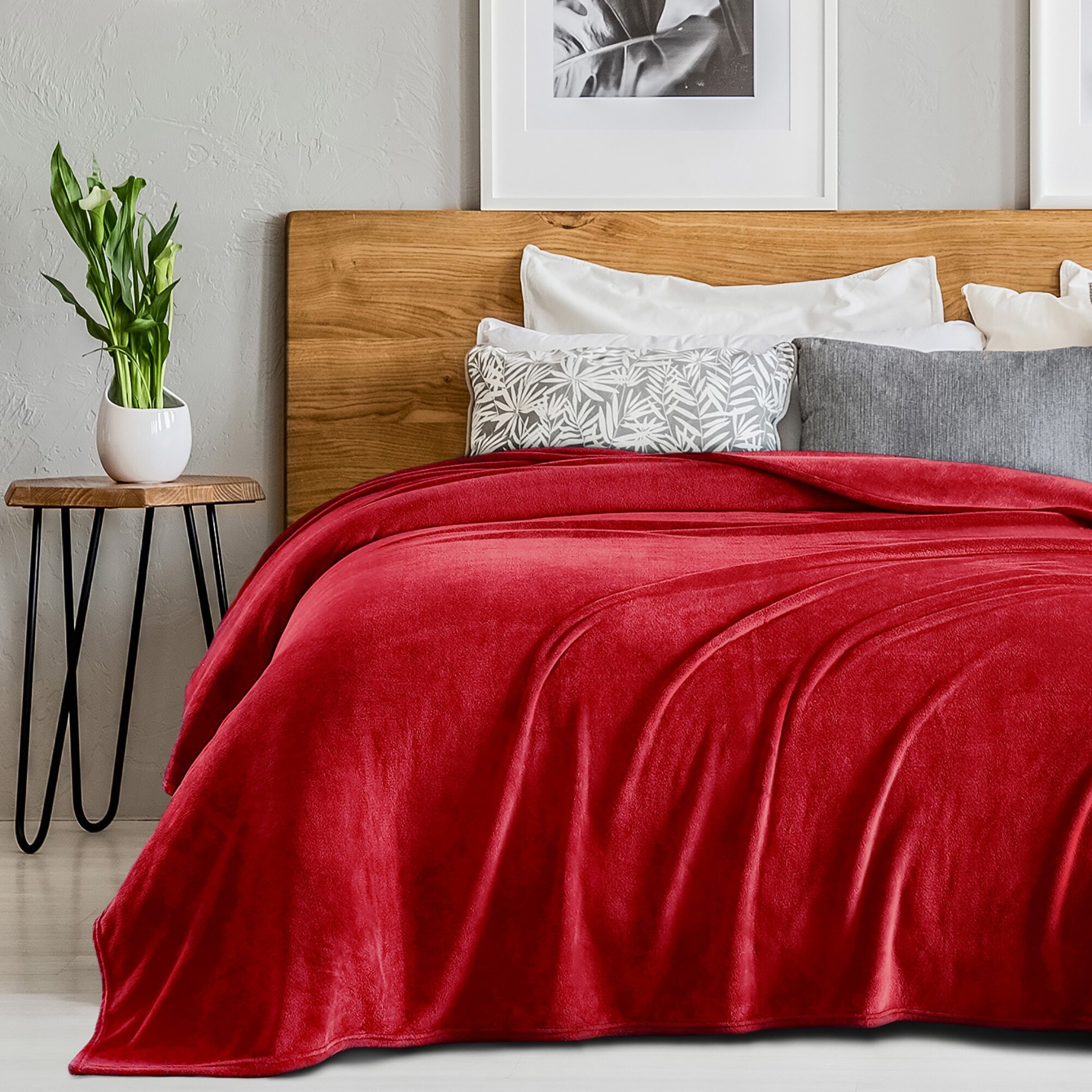 Sedona House Solid Flannel Plush Blanket Bed Bath Beyond 32228782