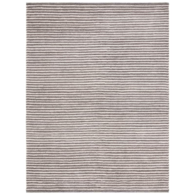 Martha Stewart by SAFAVIEH, Handmade Lisaveta Modern Wool Rug - 8' x 10' - Ivory/Dark Brown