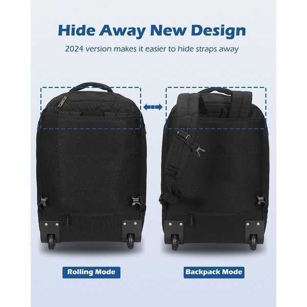 Rolling Backpack 42L Backpack with Wheels Airline Approved  display picture 1