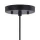 preview thumbnail 7 of 6, Milano Mini Pendant Ceiling Light Black and White Glass - 4.25-in. W x 15.25-in. H x 4.25-in. D