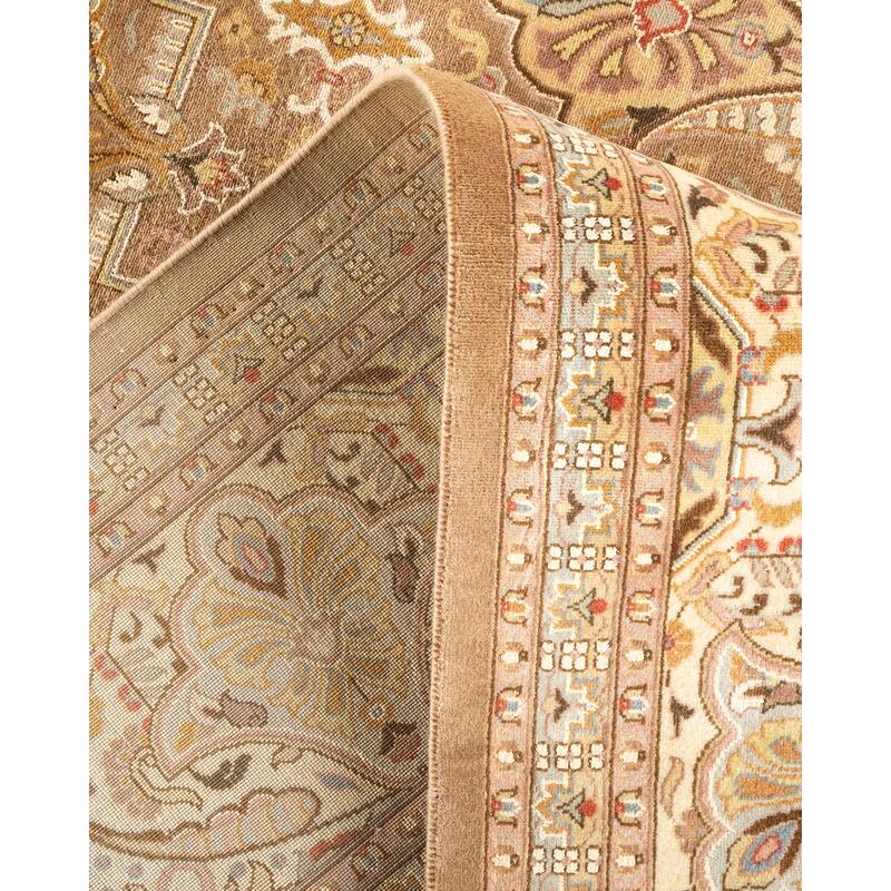 Overton Hand Knotted Wool Vintage Inspired Traditional Mogul Beige Area Rug - 8 x 10