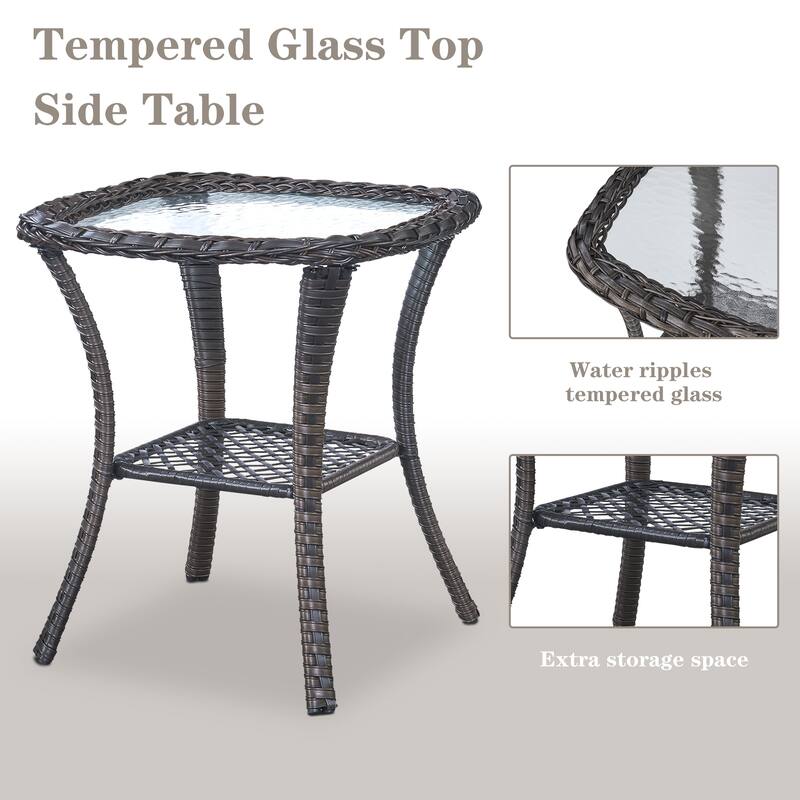 Pocassy Swivel Chairs Cofee Table Glider Chair with Cushion