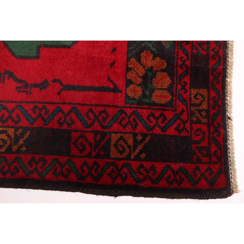 ECARPETGALLERY Hand-knotted Teimani Red Wool Rug - 3'6 x 6'3