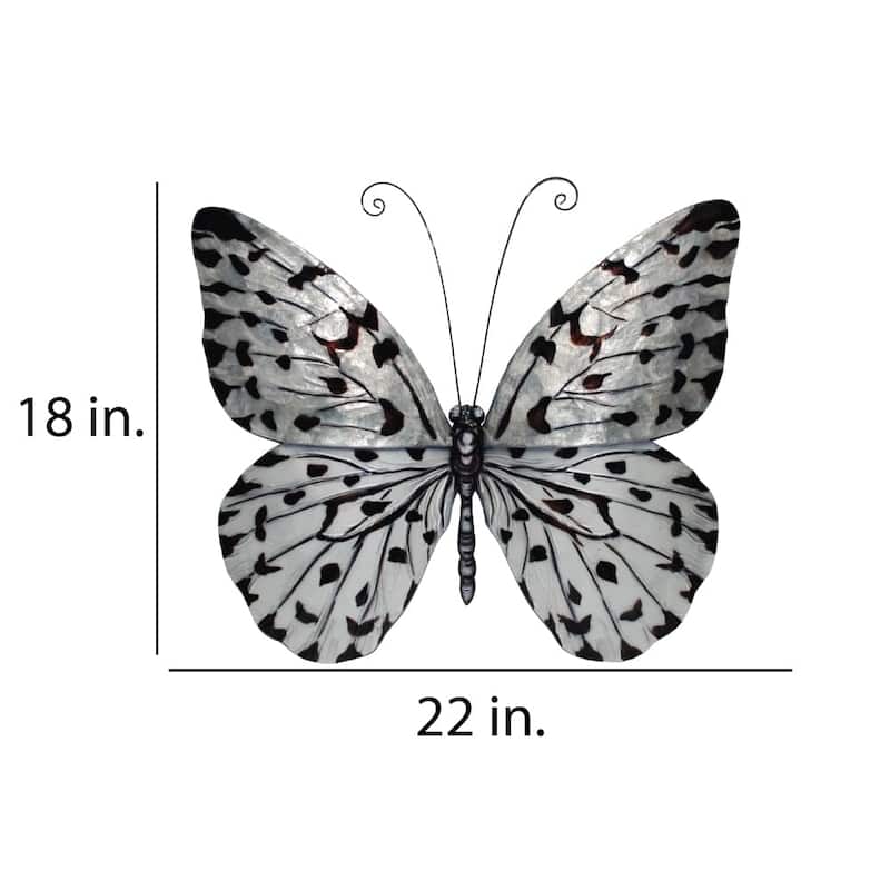 Eangee Butterfly Wall Decor Black And White Large
