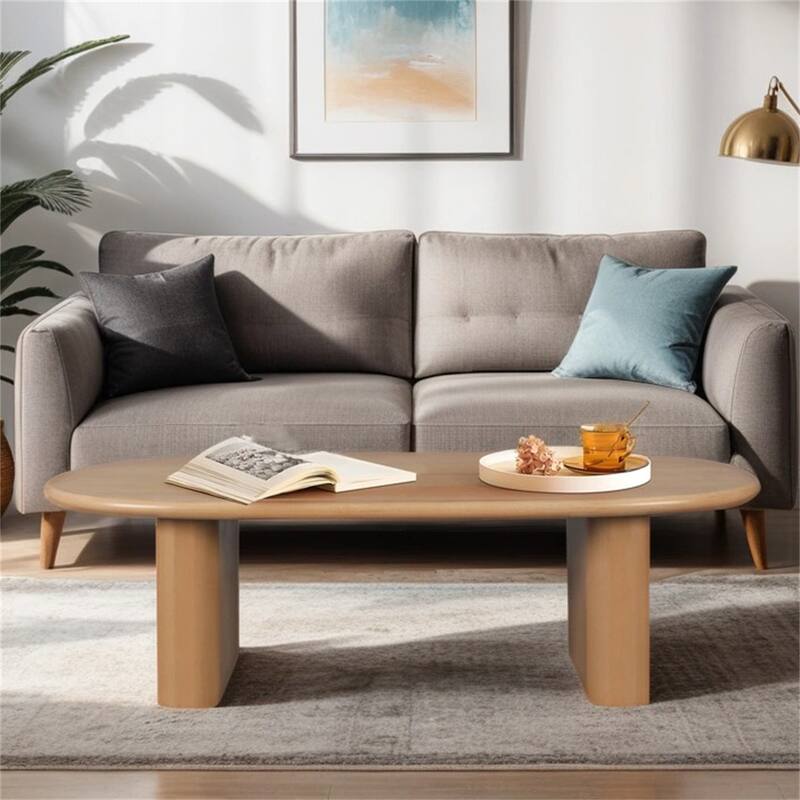51'' Tapered Tabletop Coffee Table - Natural Wood