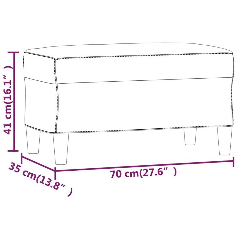 vidaXL Bench Upholstered Ottoman Bench with Padded Seat for Bedroom Fabric