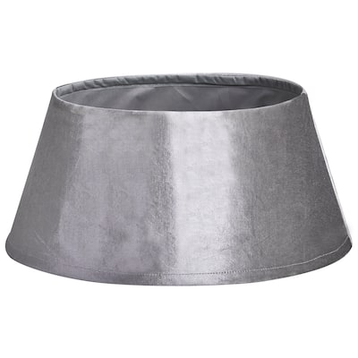 22" Silver Velvet Christmas Tree Collar
