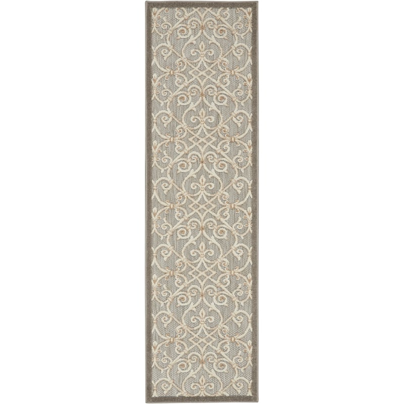 Nourison Aloha Transitional Scroll Indoor/Outdoor Damask Rug