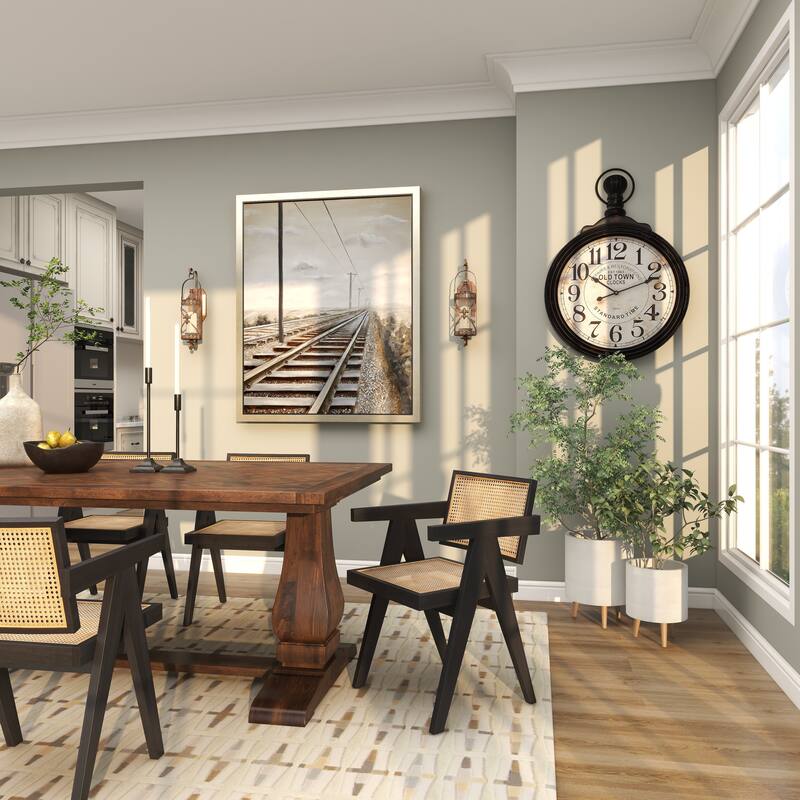 Bronze Metal Suspended Studded Fleur De Lis Wall Sconce with Scroll Details - 7 x 6 x 20