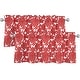 preview thumbnail 4 of 8, DriftAway Daisy Dahlia Blooming Flower Floral Lined Window Curtain Valance 2 Pack Red - 52"widthx18"length2pack