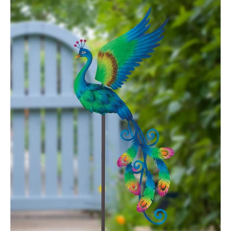 Bird Jiggly Stake - Peacock