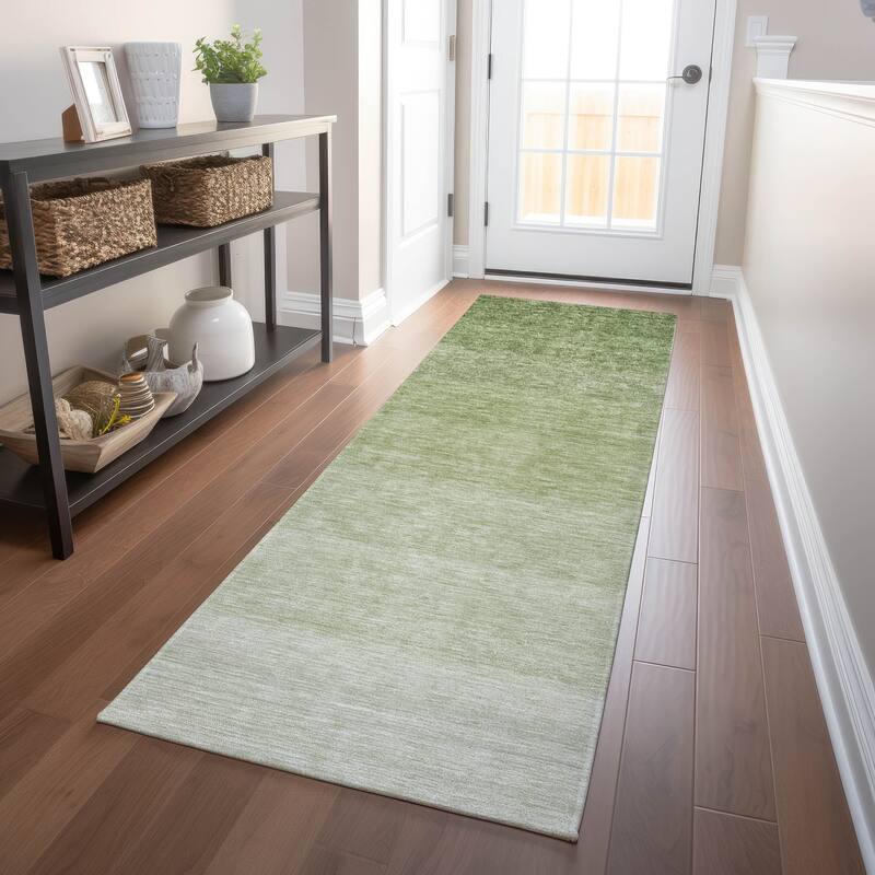 Machine Washable Indoor/ Outdoor Chantille Ombre Solid Rug