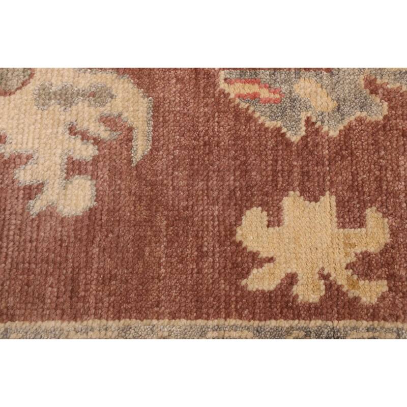 ECARPETGALLERY Hand-knotted Modern Oushak Brown Wool Rug - 7'10 x 10'1