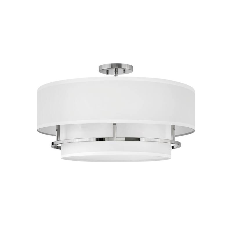 Hinkley Lighting Graham 4 Light 23" Wide Semi-Flush Drum Ceiling