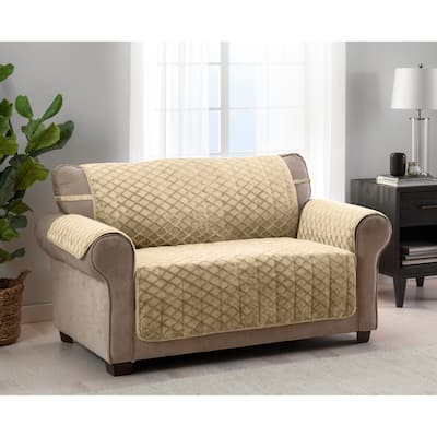 Fairmont Diamond Plush Loveseat Furniture Cover