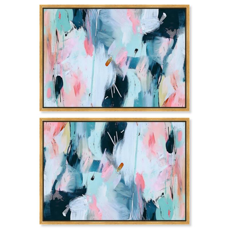 Blue Bow Sneaker II Canvas by Art Remedy - 30" x 30" - Silver