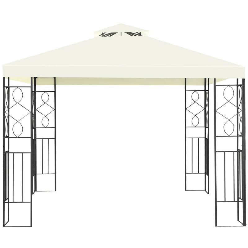 Costway 2 Tier 10'x10' Patio Gazebo Canopy Tent Steel Frame Shelter