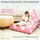 preview thumbnail 2 of 6, Tadpoles Bean bag Chair Cover - Toy Organizer - Light Pink Polka Dots