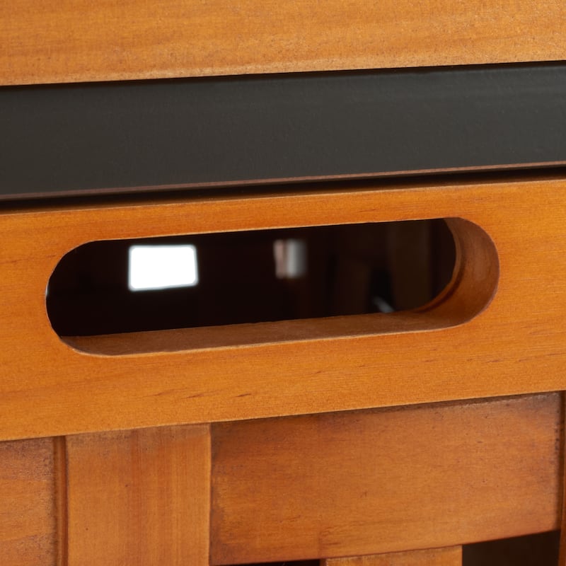 SAFAVIEH Toshie Honey Oak Storage Bench - 42.5" x 15.5" x 20" - 43Wx16Dx20H